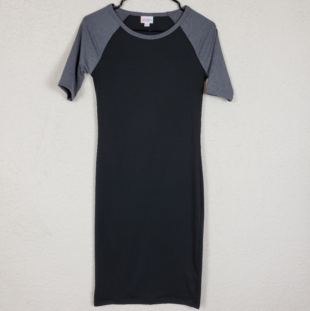 Lularoe black and gray maxi dress size XXS